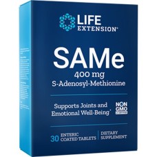 Life Extension SAMe (S-Adenosyl-Methionine) 400 mg, 30 enteric coated tablets